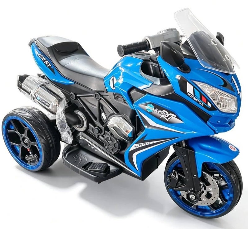 بي إم دبليو موتوسيكل أطفال كهربائي، تصميم BMW 1200RT الرياضي، أزرق