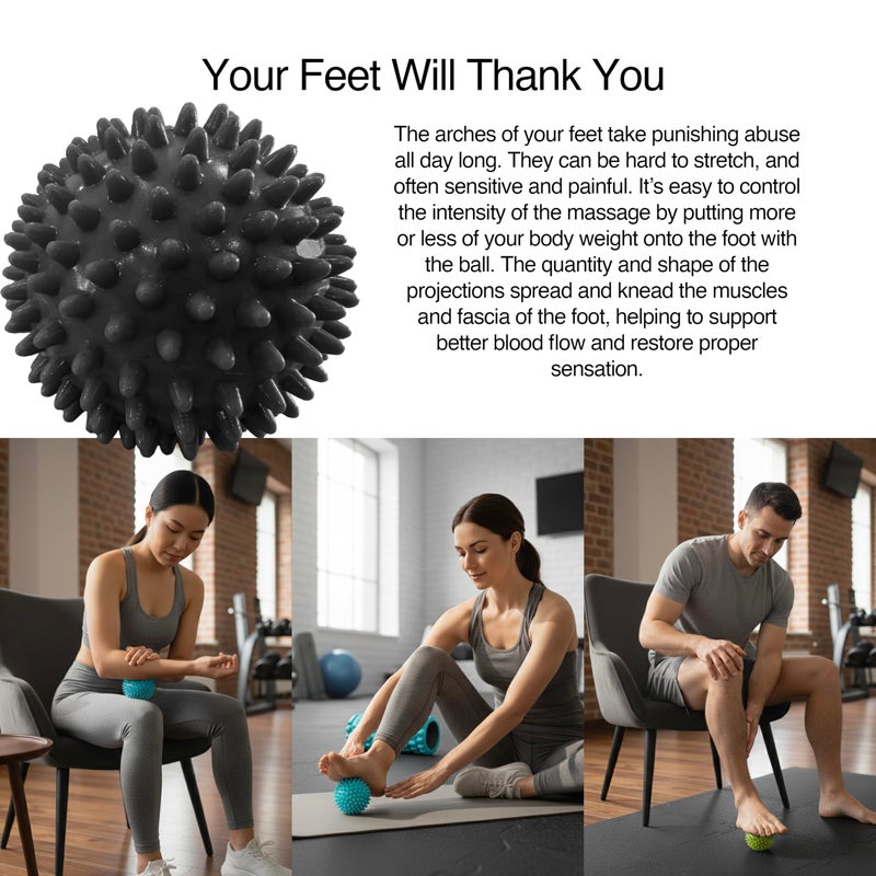 321 STRONG 5 in 1 Foam Roller Set with Hollow Core Deep Tissue Massager, Muscle Roller Stick, Stretching Strap, Spikey Plantar Fasciitis Ball, and Carry Bag, with 4K eBook - Image 4