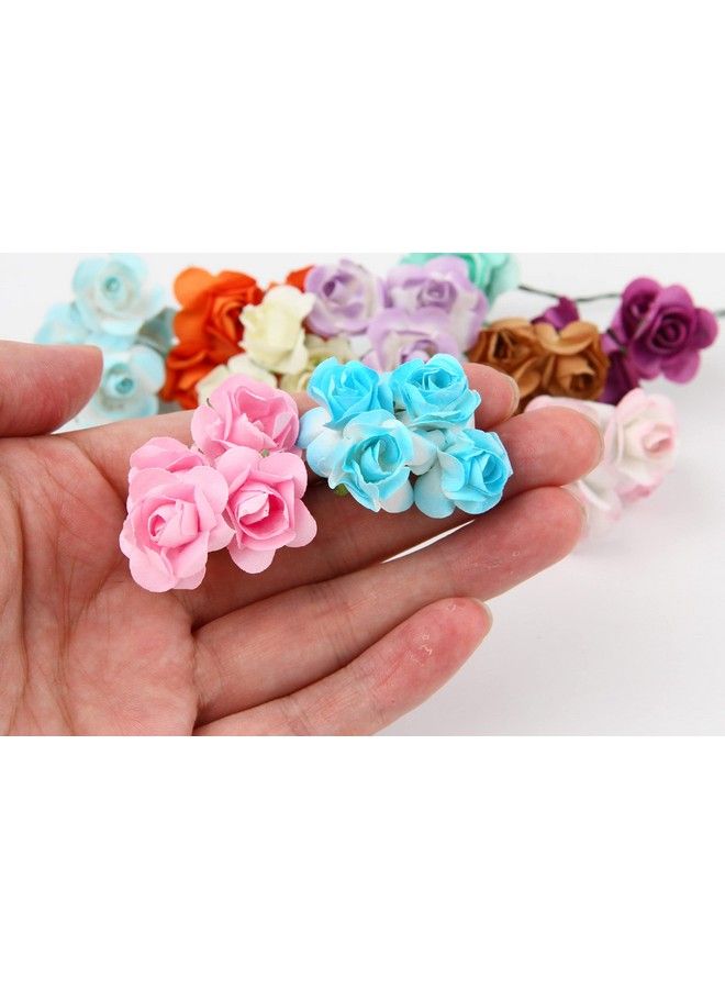 CCINEE 100Pcs 3 5 Inch Assorted Colors Mini Paper Flowers Artificial Paper Flowers For Crafts And Decoration 10 Colors - Image 5
