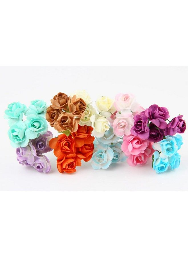 CCINEE 100Pcs 3 5 Inch Assorted Colors Mini Paper Flowers Artificial Paper Flowers For Crafts And Decoration 10 Colors - Image 3