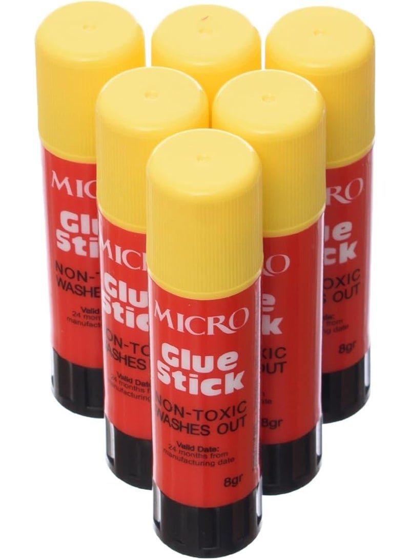 مايكرو Micro Transparent Glue Stick 8g Pack of 6 Pieces - Image 2