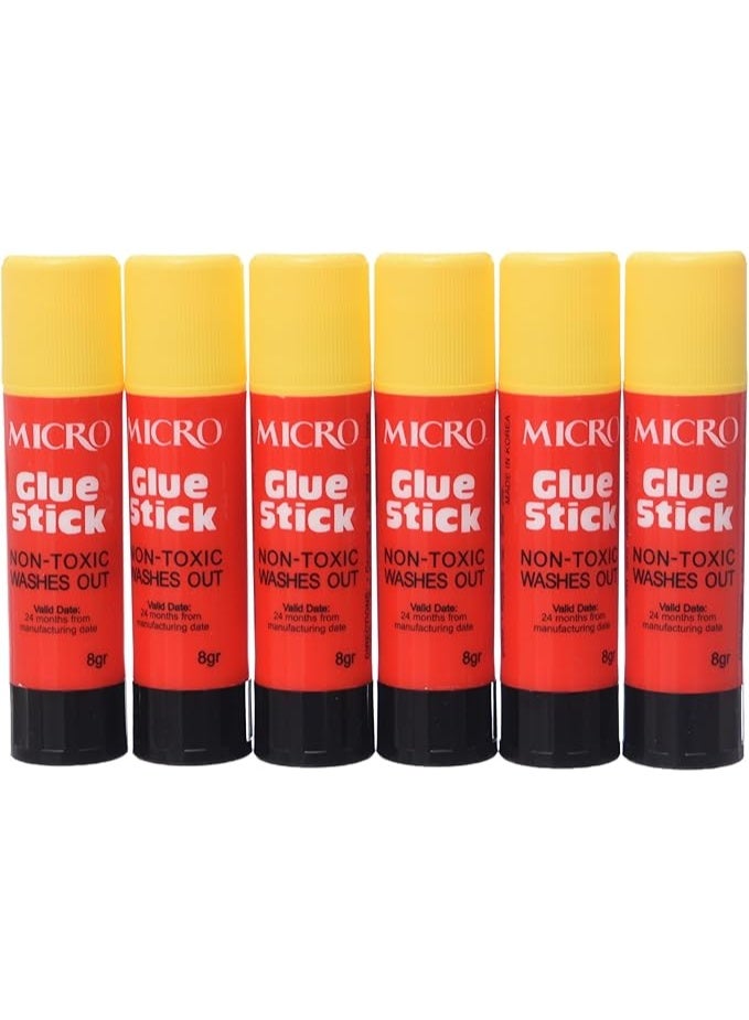 مايكرو Micro Transparent Glue Stick 8g Pack of 6 Pieces - Image 1