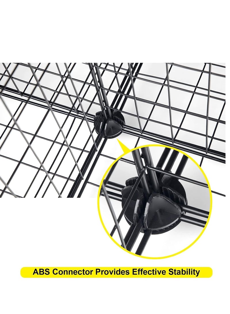 Poultry Cages  Rabbit Hutch Small Animal Cage Shelves Chicken Cage for Bird Cat Comes Comes with Ties Latches and Removable Tray - Image 3