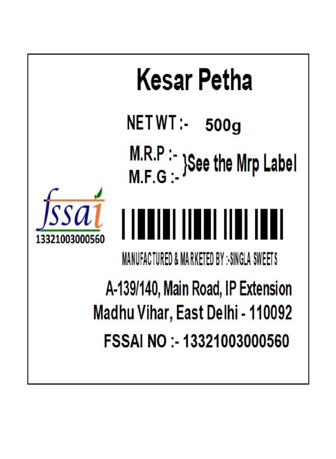 Singla Sweets Kesar Dry Petha 500g Petha 500g (Pack of 1) - Image 3