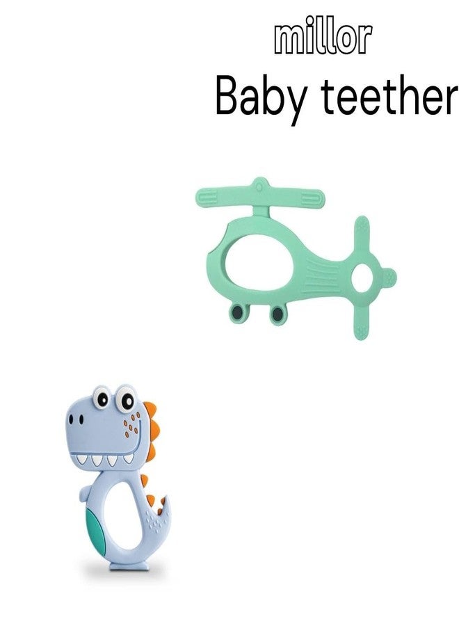 MILLOR Soft Silicone Rubber Baby Teether for Babies Teething Relief Soothing Sore Gums Chew Infant Toys Combo 2 DSHG - Image 5