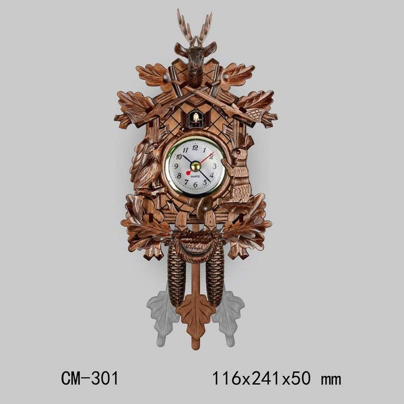 klarako Cuckoo Clock Wall Clock with Bird, Watch, Children Decoration, Home Time Watch  L - Image 1
