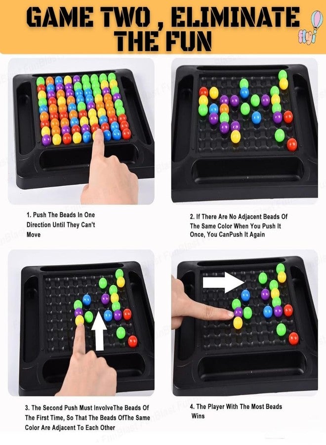 FLYI - Rainbow Ball Chess Board Game for 2-4 Players, Puzzle Magic Rainbow Ball Matching Game for Kids(120 Pcs Ball), Activity, Brain Teaser, Logic & Strategy Game - Image 4