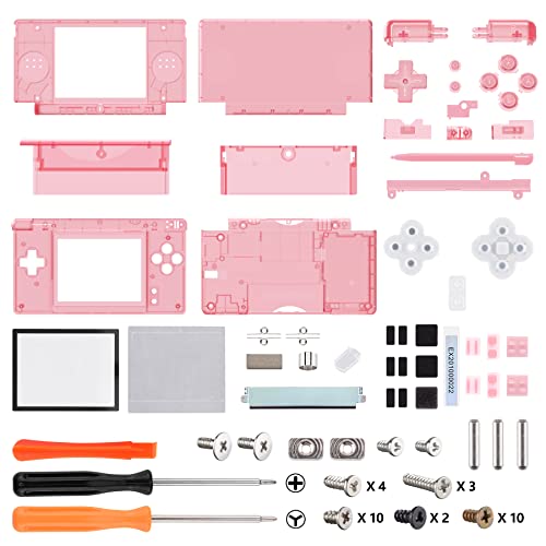 eXtremeRate Cherry Pink Replacement Full Housing Shell for Nintendo DS Lite Custom Handheld Console Case Cover with Buttons Screen Lens for Nintendo DS Lite NDSL Console NOT Included - Image 3