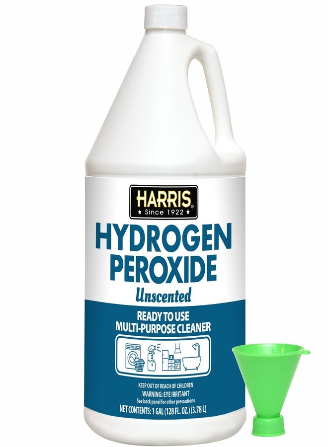 HARRIS Hydrogen Peroxide Ready to Use, 128oz, for Kitchen, Bath, Laundry and Home with Easy Fill Funnel Included, Unscented - Image 1