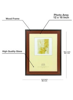 Decorhills Brown PVC Photo Frame 12x16 Inche – Elegant Plastic Picture Frame for Office, Bedroom, Living Room, and Hallway – Stylish Wall & Tabletop Display for Cherished Memories  - Image 3
