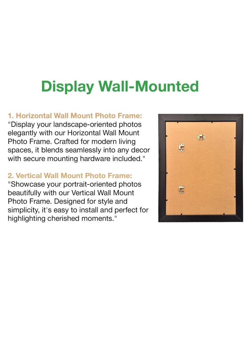 Decorhills Brown PVC Photo Frame 12x16 Inche – Elegant Plastic Picture Frame for Office, Bedroom, Living Room, and Hallway – Stylish Wall & Tabletop Display for Cherished Memories  - Image 5