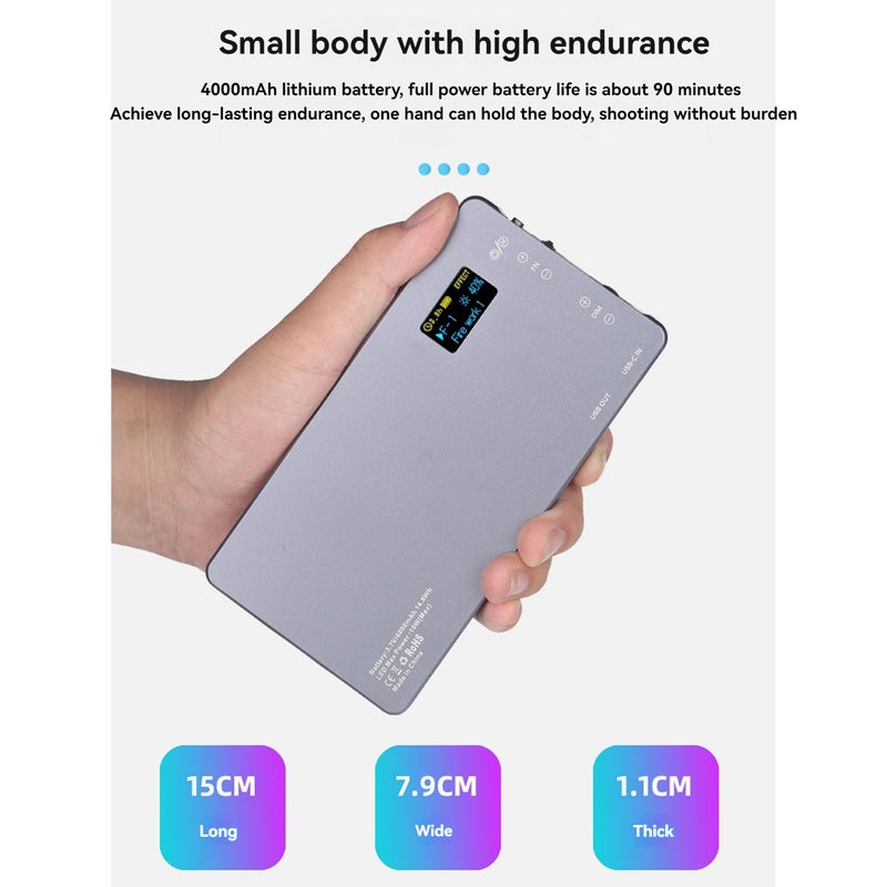 RGB fill light portable photography photo led soft video light CRI≥95 2500-9000K full colour 21 light effect can be emergency rechargeable photography light - Image 4