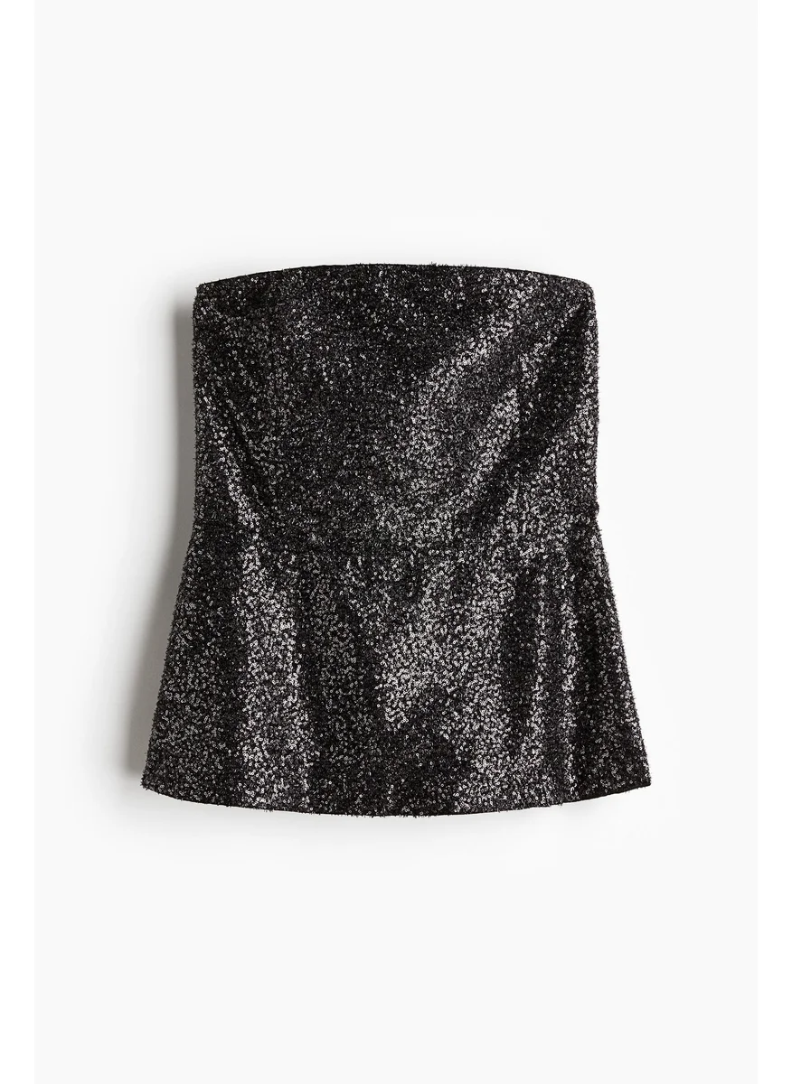 اتش اند ام Sequined Bandeau Top