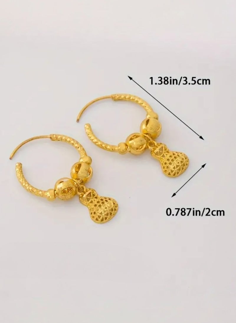 GOLDMAX Elegant 21k Gold Plated Earrings For Women - Image 5