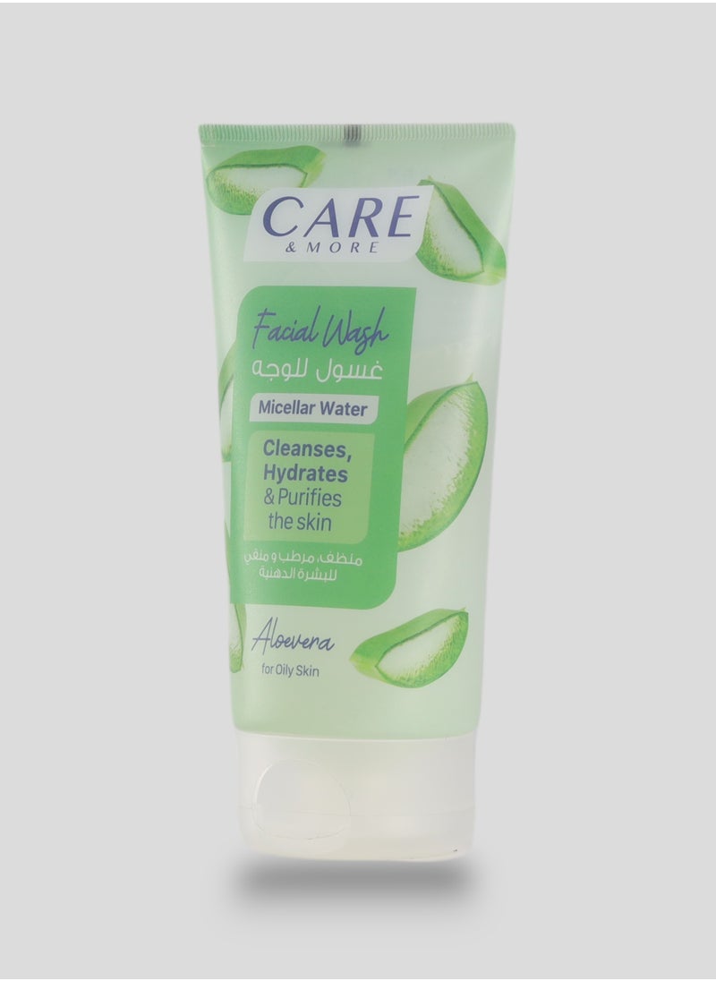 Care & More - Facial wash for oily skin with aloe vera 150 ml - Image 1