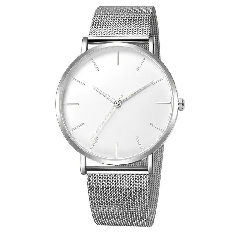 Y&D Foreign Trade European American Simple Fashion Men's Watch Stainless Steel Mesh Band Quartz Watch 40mm - Image 4