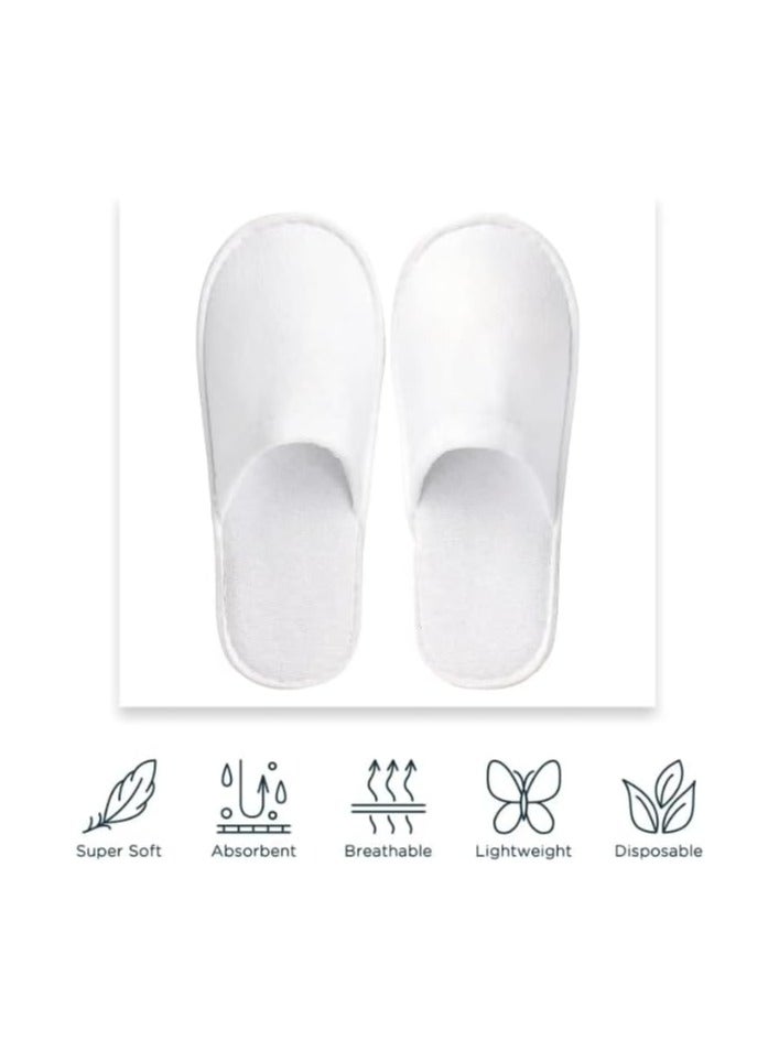 VINSTAR 50 Pairs Disposable Closed Toe Slippers - Fluffy 5mm EVA, Non-Slip, Unisex, Eco-Friendly Indoor Slippers for Hotel, Home, Travel & Spa, Fits up to US Men Size 10 and Women Size 11 - Image 4