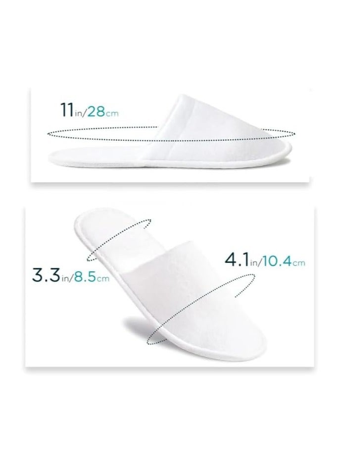 VINSTAR 50 Pairs Disposable Closed Toe Slippers - Fluffy 5mm EVA, Non-Slip, Unisex, Eco-Friendly Indoor Slippers for Hotel, Home, Travel & Spa, Fits up to US Men Size 10 and Women Size 11 - Image 5