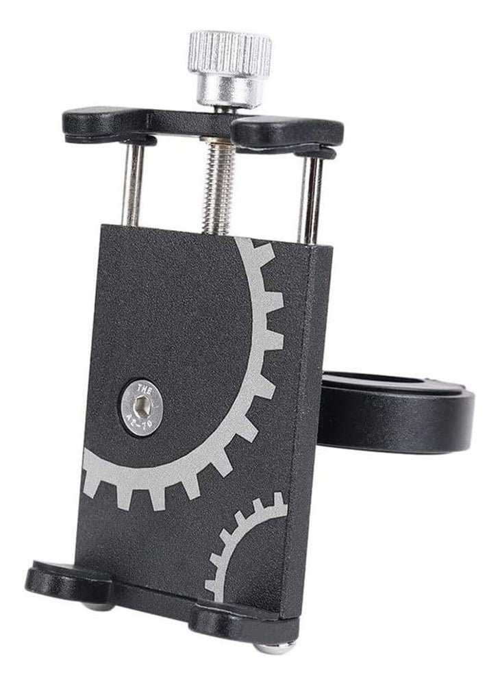 Generic Shockproof Aluminum Mobile Holder for Bikes, Motorcycles & Scooters - Adjustable & Lightweight Black colours  - Image 1