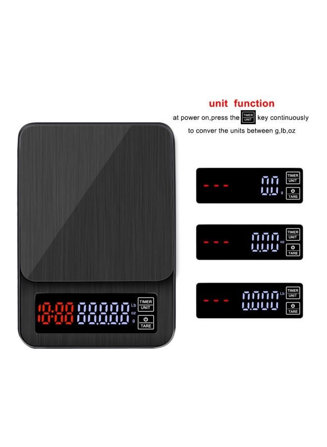 بيوينتي ميزان رقمي إلكتروني للقهوة بشاشة LCD أسود - Image 4