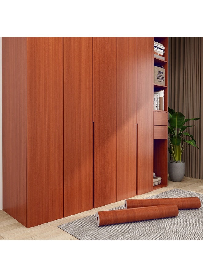 آنا ورق حائط ذاتي اللصق بتصميم خشبي مزيف مقاس 45 سم × 2 م مقاوم للماء والرطوبة والزيوت، مثالي لتجديد المنازل - Image 2