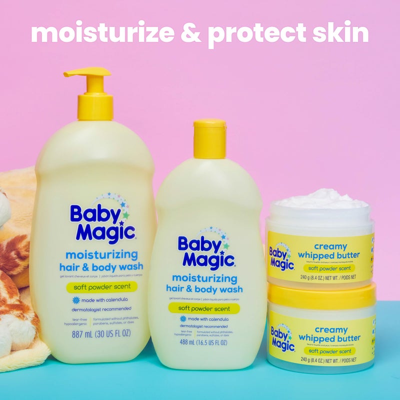 Baby Magic كريم بيبي ماجيك كريمي مخفوق | يساعد في الحفاظ على بشرة صحية وناعمة كالأطفال | مضاد للحساسية | 8.4 أونصة سائلة - Image 5