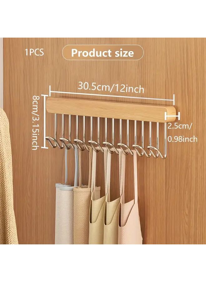 1pc Sliding Clothes Hanger With 12 Buckles For Belts Ties Scarves And Jewelry - Image 3
