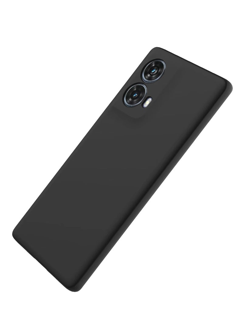 دبليو تيك موتورولا موتو G85 / موتورولا إيدج 50 فيوجن / موتورولا S50 نيو 5 جي 2024 غطاء هيكل سيليكون سائل ممتاز - أسود - Image 3