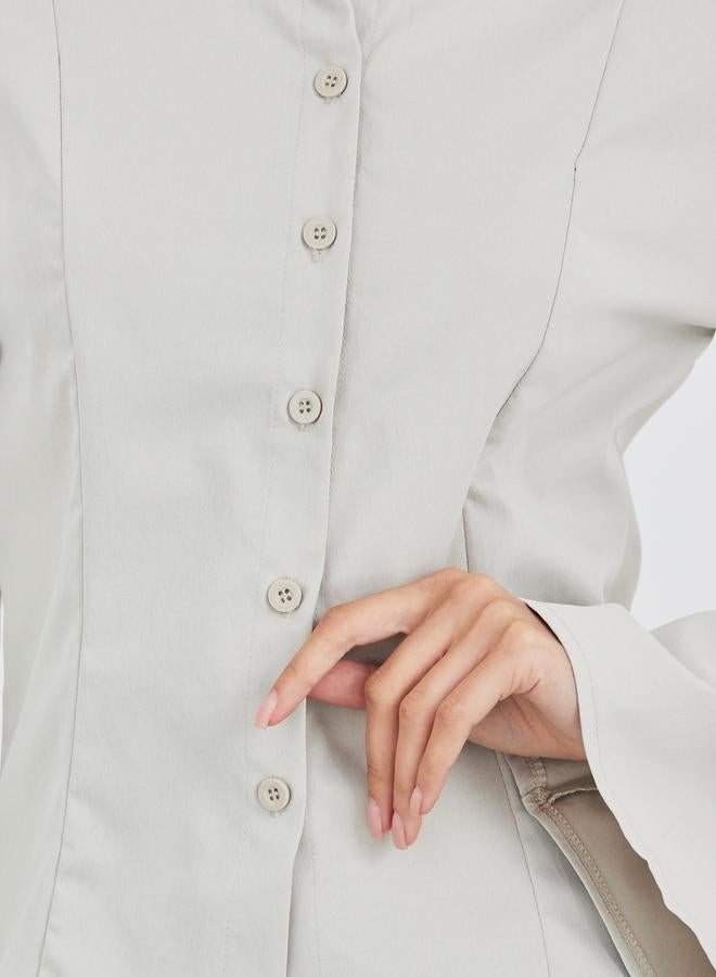 Styli Regular Fit Flared Sleeves Buttoned Shirt - Image 4