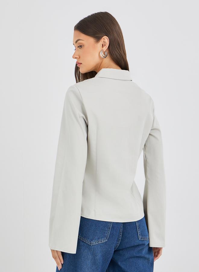 Styli Regular Fit Flared Sleeves Buttoned Shirt - Image 5