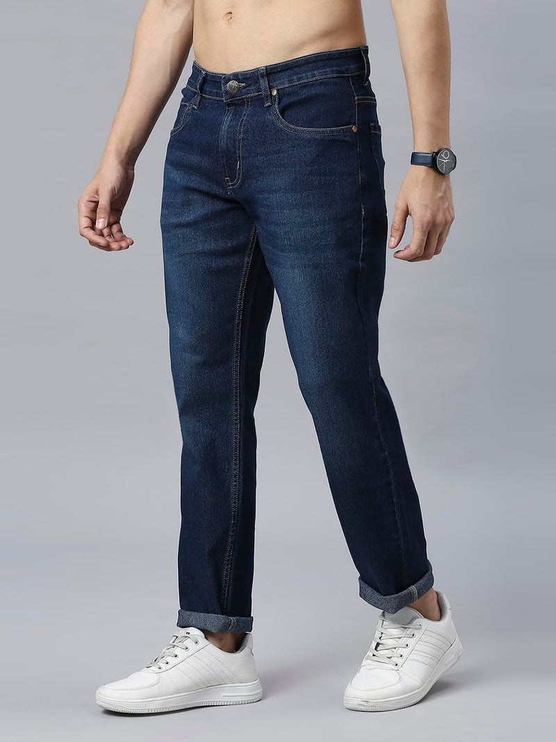 Thomas Scott Men's Mid-Rise Regular Fit Stretchable Jeans (TSJ012_Blue, 30) - Image 2