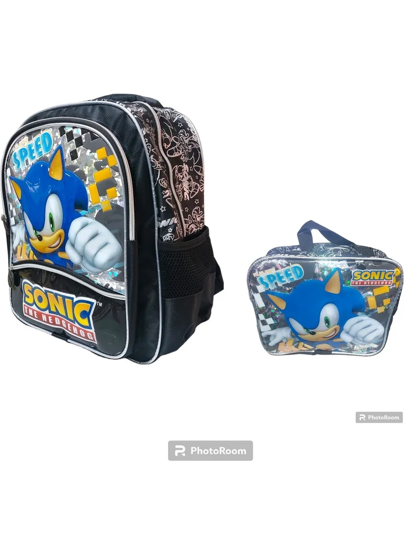Genc Dijital Baski GENC DIGITAL PRINTING Sonic School Bag 2041 and Lunch Box