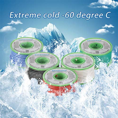 BNTECHGO 16 Gauge Silicone Wire Kit Red Black White Blue and Green Each 25ft 16 AWG Stranded Tinned Copper Wire - Image 4