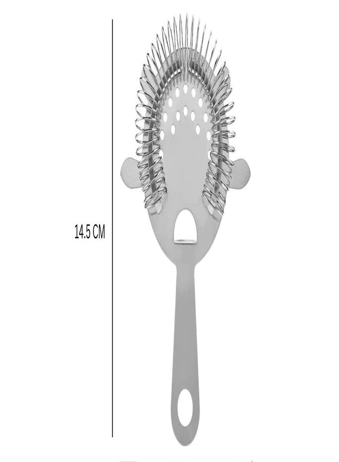 Olrada Stainless Steel Bar Cocktail Strainer Cocktail Drinks Drainer Filter Beverage Filtering Tool Commercial Quality Bartender's Supplies for Bar Restaurant Home - Image 2