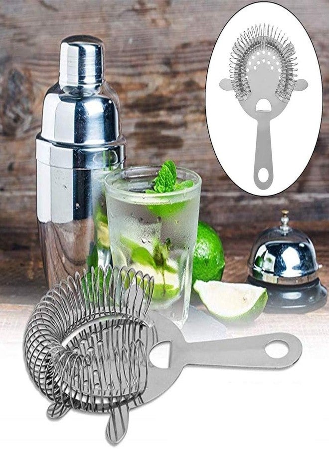 Olrada Stainless Steel Bar Cocktail Strainer Cocktail Drinks Drainer Filter Beverage Filtering Tool Commercial Quality Bartender's Supplies for Bar Restaurant Home - Image 3