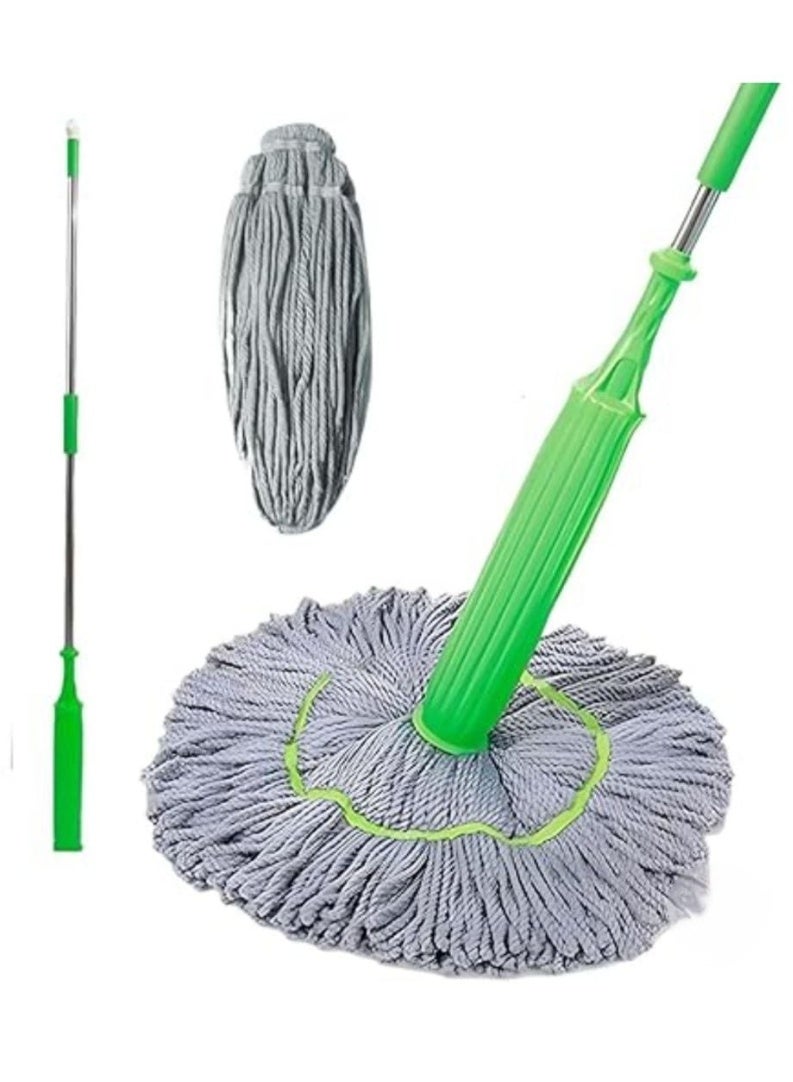 2-in-1 Self-Wringing Mop for Cleaning and Drying Floors - Ceramic Cleaning Mop - Self-Wringing Mop - Microfiber Rotating Mop - Floor Mop - 360° Rotating Round Mop for Cleaning Walls, Self-Wringing Mop for Cleaning Floors - Image 1