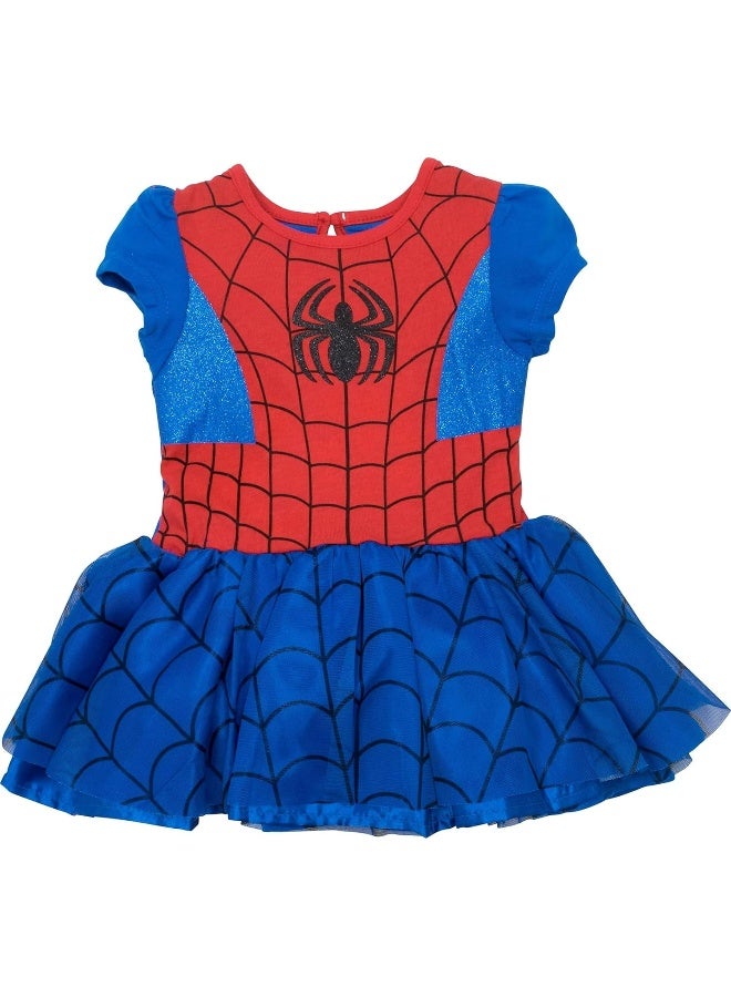 Marvel Spider-Man Toddler Girls Tulle Cosplay Dress Leggings and Headband 3 Piece 2T - Image 4