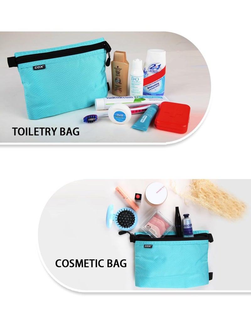 GOX Small Toiletry Bag for Men Bulk Cosmetic Bag Dopp Kit Carry On Zipper Pouch Organization Nylon Small Packing Sack Water Repellent - Image 3