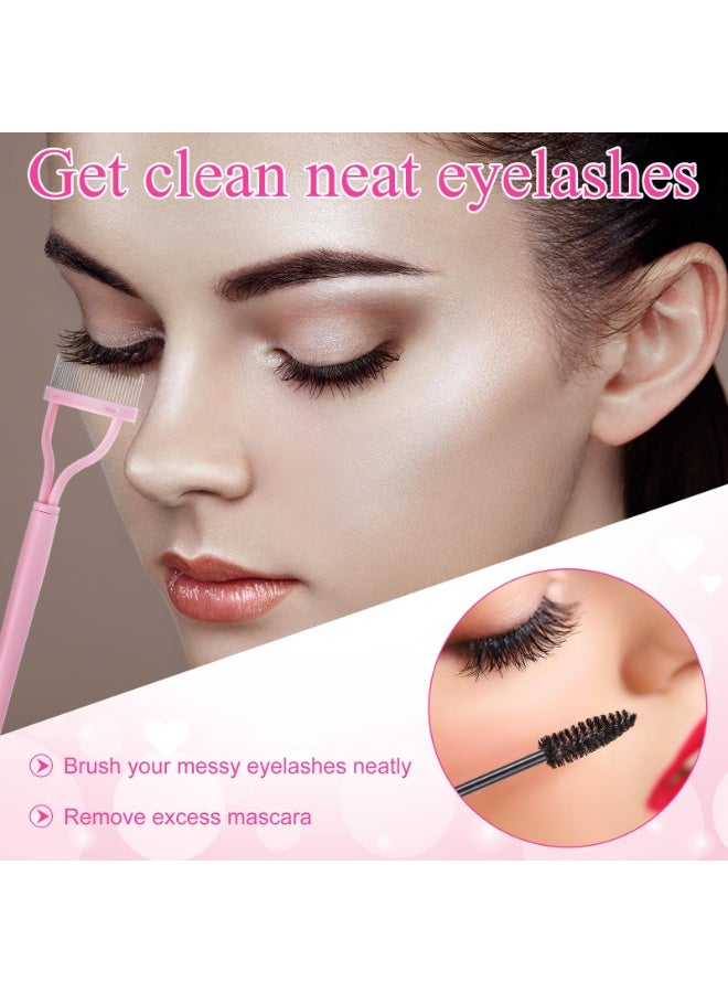 Generic 17-Piece Eyelash Curler Set Eyelash Curler Eyelash Comb Separator Extension Tweezers Eyebrow Brush Scissors False Eyelash Applicator Eyebrow Trimmer Silicone Replacement Pad For Ladies  - Image 4