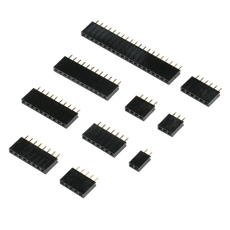 3P 2 54mm Pitch 40 Pin Single Row Female PCB Socket Header Connector Strip 10PCS - Image 1