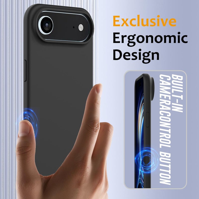 إيروريكس جراب هاتف iPhone Air المقاوم للصدمات من السيليكون Magsafe (أسود) - Image 4