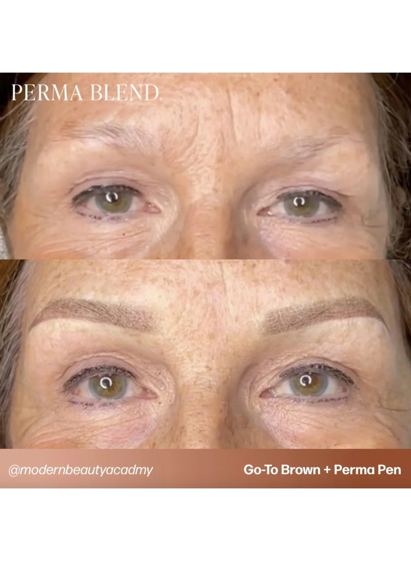Perma Blend Eyebrow Pigment – Perma Blend Go-To Brown 15ml | Permanent Makeup SPMU Brow Ink for Nano Brows, Microblading, Ombre Brows & Powder Brows | Professional PMU Pigment for Artists - Image 4