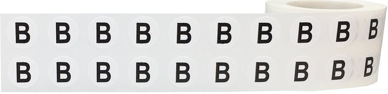 InStockLabels.com ملصقات جرد الحرف ب، دوائر دائرية بقطر 0.5 إنش، 1,000 ملصق لاصق - Image 2