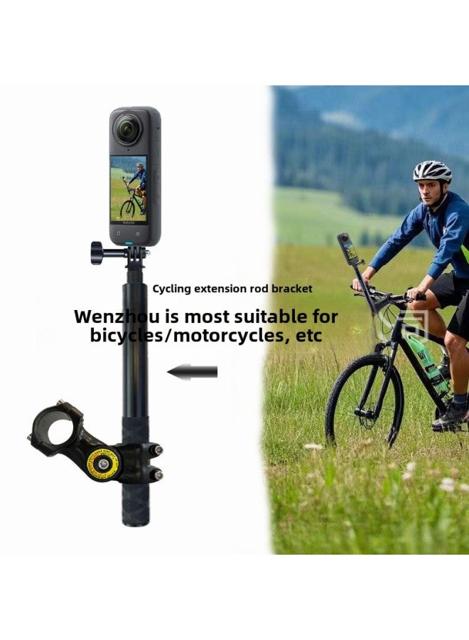 Generic Insta360 Third Person Motorcycle Handlebar Accessories Gopro11ONE X4/X3/Ace Road Riding-Color:Bracket Kit +2m Selfie Stick  - Image 3