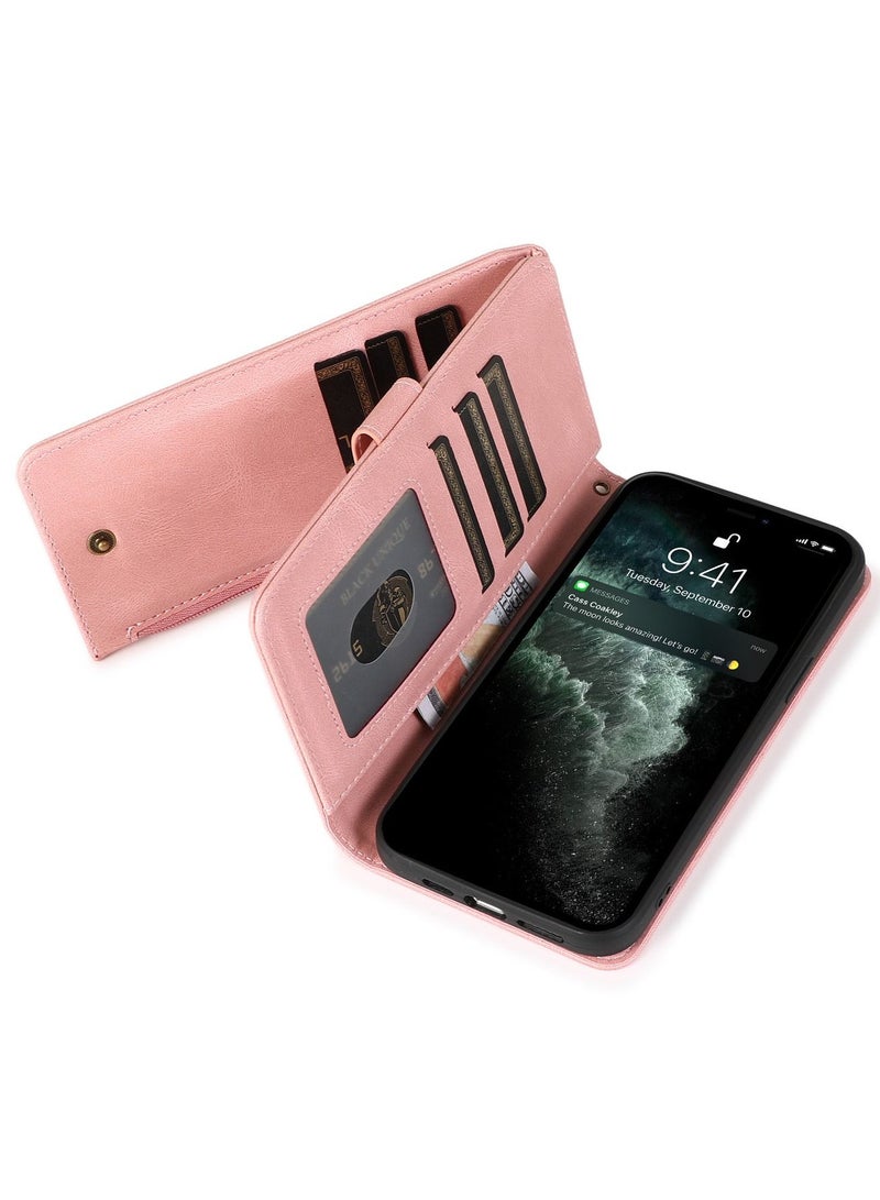 Loquat Suitable For iPhone Wallet Type Solid Color Mobile Phone Leather Case - Image 2