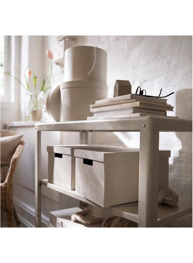 إيروريكس صندوق تخزين مع غطاء لون طبيعي بيج 25X35X20 سم - Image 4