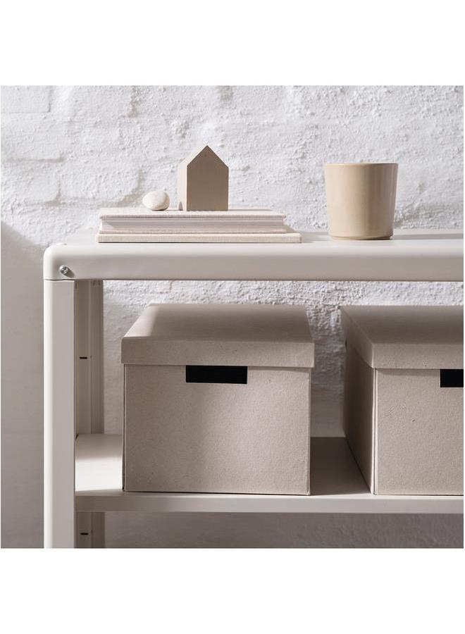 إيروريكس صندوق تخزين مع غطاء لون طبيعي بيج 25X35X20 سم - Image 3