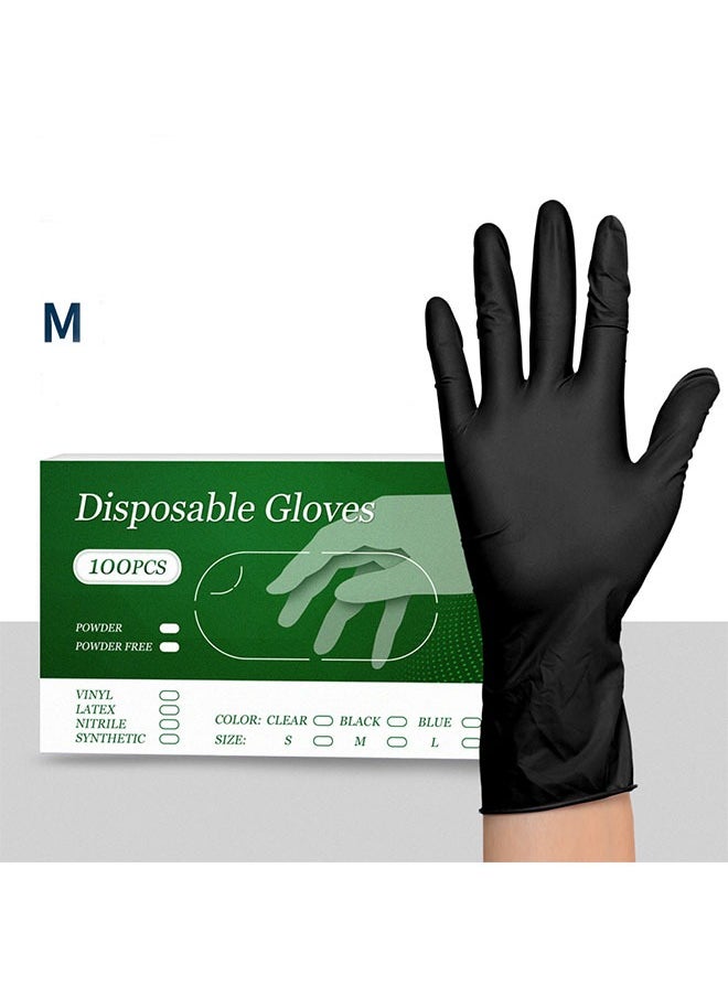 General Nitrile Gloves M, Food Safe, Latex-Free and Powder-Free Clear Vinyl Gloves for Cooking, Food Prep, Household Cleaning, Exam| Medium,100 Counts  - Image 1
