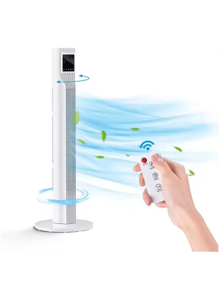 Generic 36Inch Bladeless Cooling Tower Fan 3 Wind Speeds Low Noise Oscillating Tower Fan  - Image 3
