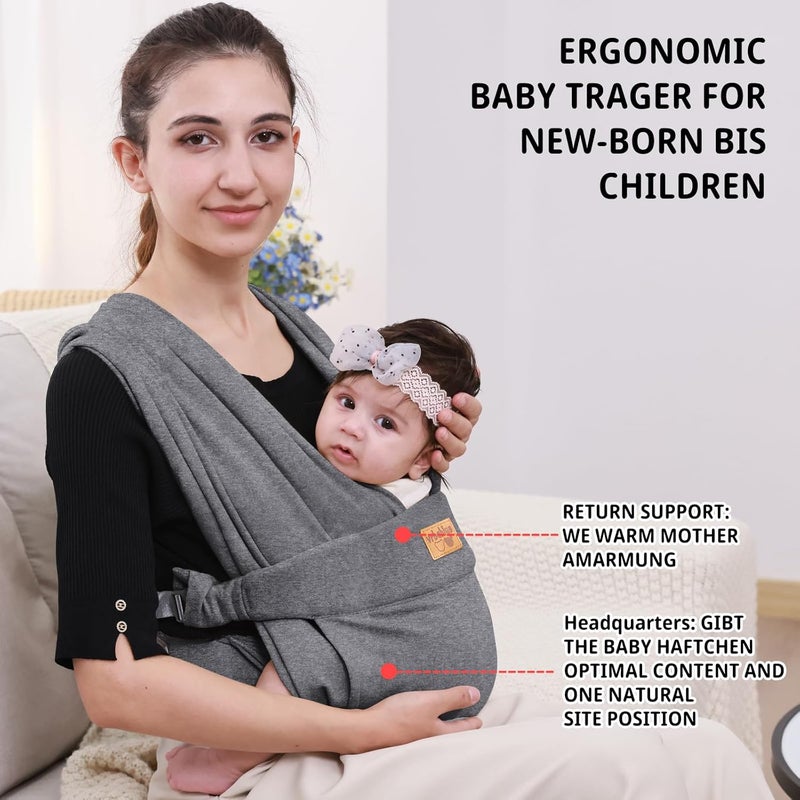 vrbabies Baby Wraps Carrier Sling, Baby Carrier for Newborns and Toddlers,Skin-Friendly and Soft Front Baby Carrier Wrap Perfect Baby Gifts - Image 5